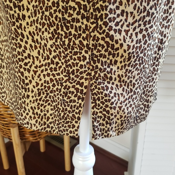 Silk Leapard Print Dress teardrop back - Picture 8 of 8
